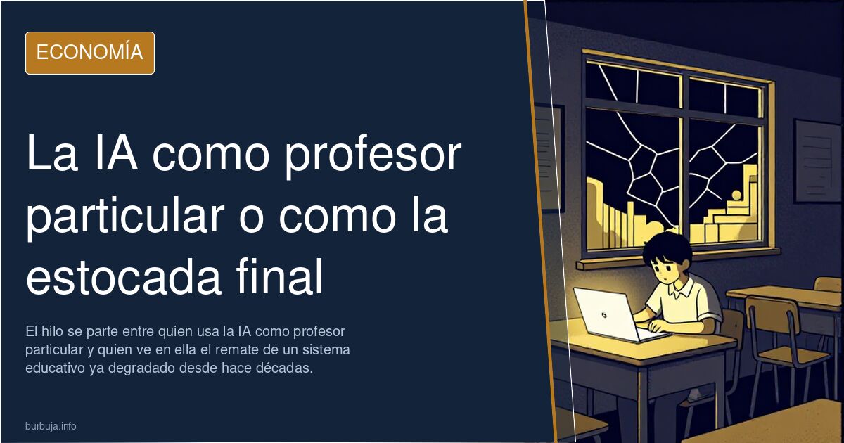 La IA como profesor particular o como la estocada final