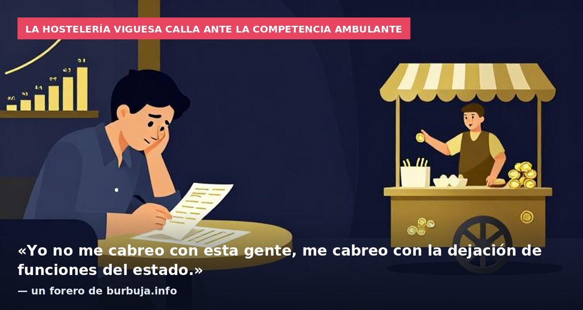 La hostelería viguesa calla ante la competencia ambulante: «Yo no me cabreo con esta gente, me cabreo con la dejación de funciones del estado.» — un forero de burbuja.info
