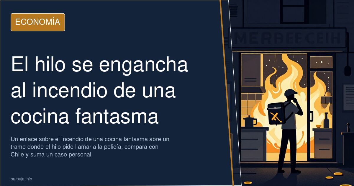 El hilo se engancha al incendio de una cocina fantasma