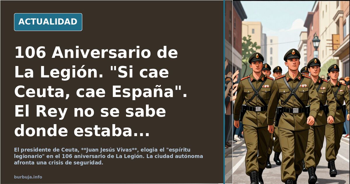 106 Aniversario de La Legión. "Si cae Ceuta, cae España". El Rey no se sabe donde estaba...