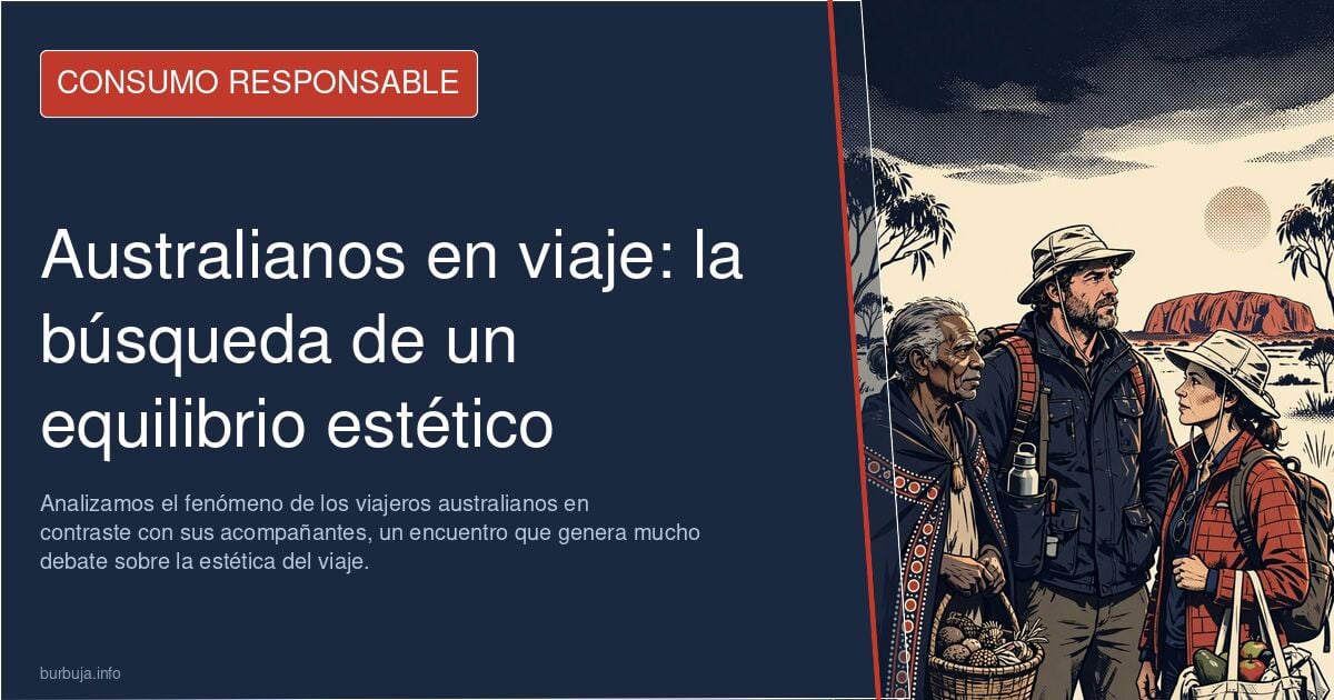 Dos hombres con torso desnudo viajando, representando la dualidad australiana y sus acompañantes