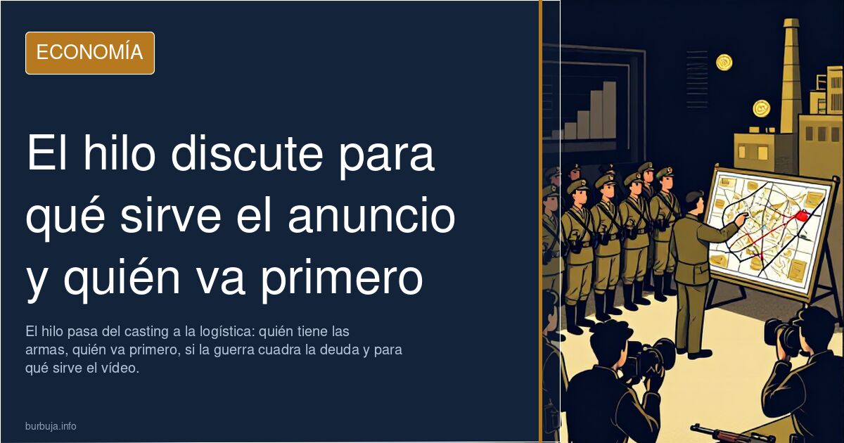 El hilo discute para qué sirve el anuncio y quién va primero
