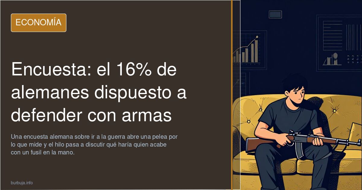Encuesta: el 16% de alemanes dispuesto a defender con armas