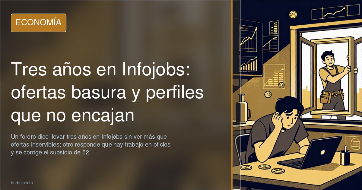 Tres años en Infojobs: ofertas basura y perfiles que no encajan