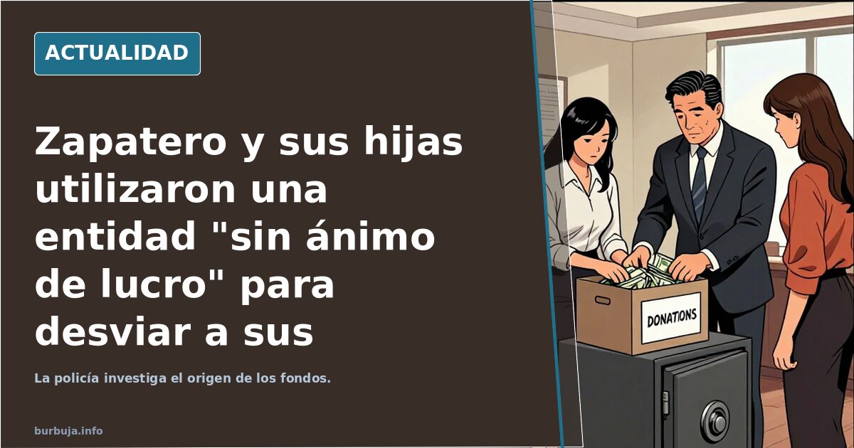 Zapatero y sus hijas utilizaron una entidad "sin ánimo de lucro" para desviar a sus cuentas 524.000 euros