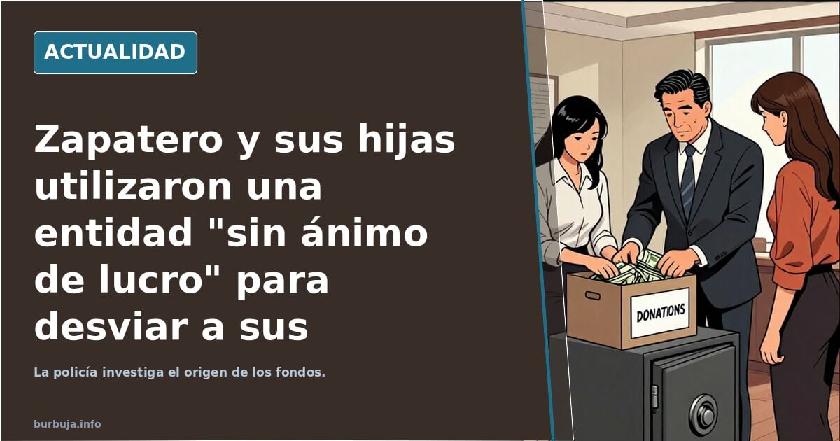 Zapatero y sus hijas utilizaron una entidad "sin ánimo de lucro" para desviar a sus cuentas 524.000 euros