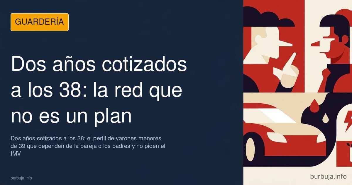 Ilustración de un varón adulto en el sofá de casa con la nevera familiar al fondo, reflejo de la falta de cotización