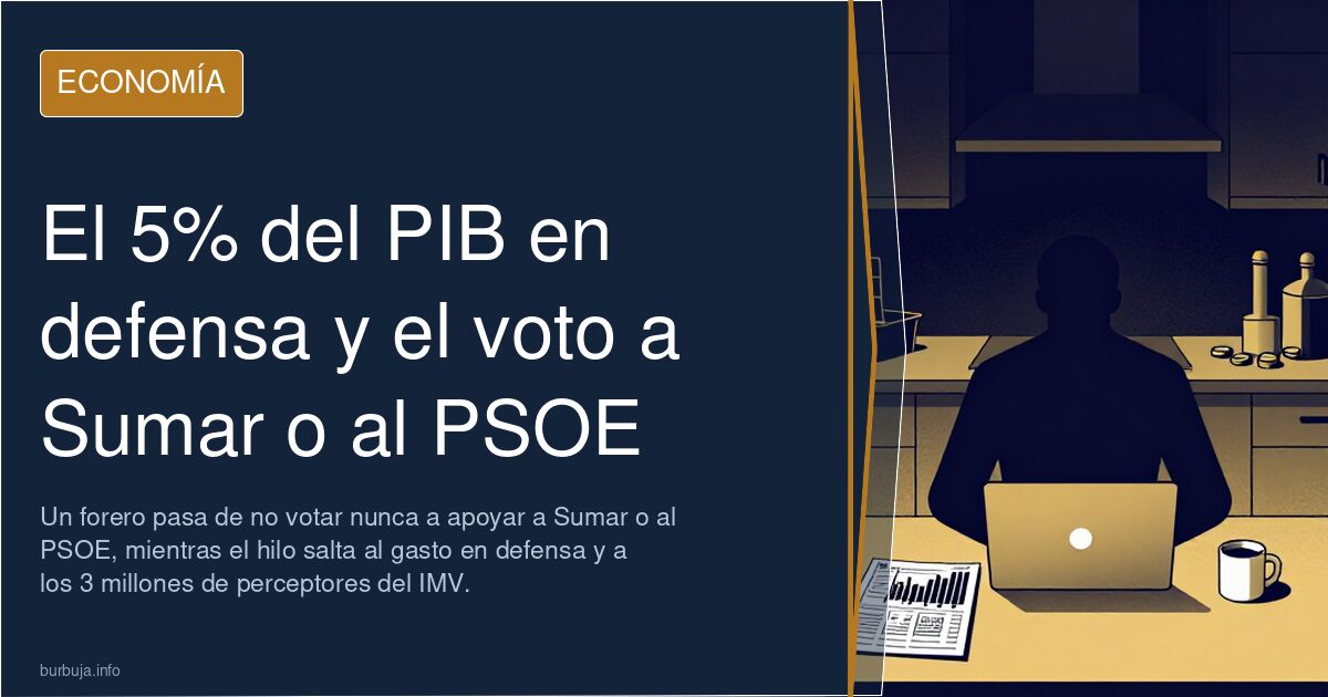 El 5% del PIB en defensa y el voto a Sumar o al PSOE