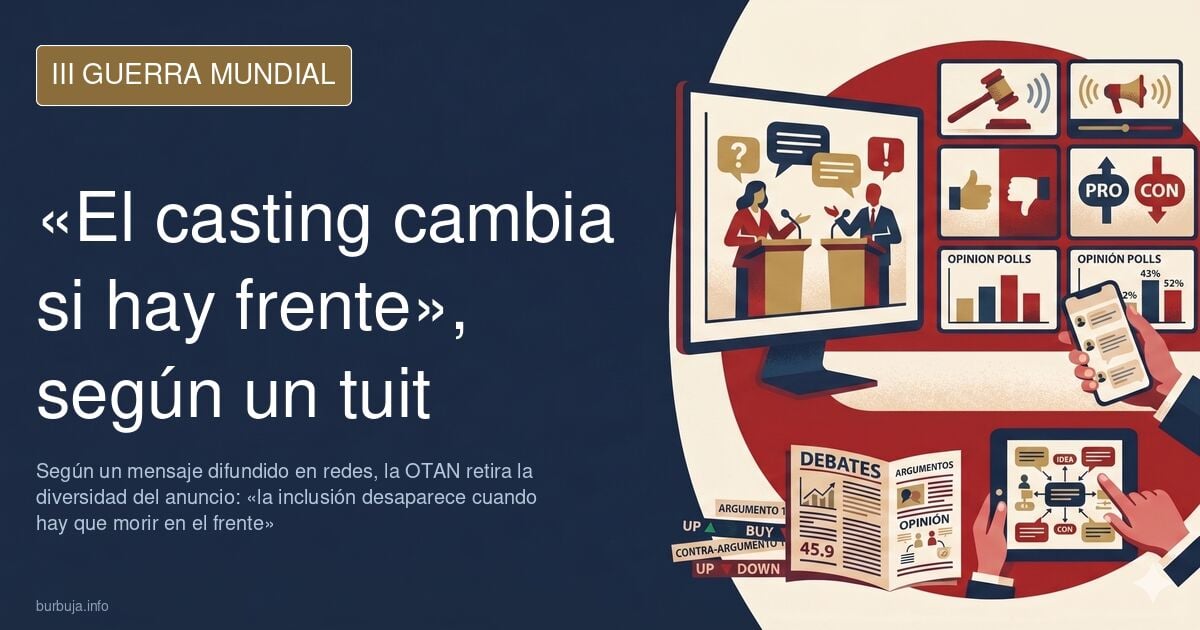 Cartel de reclutamiento militar con siluetas de soldados