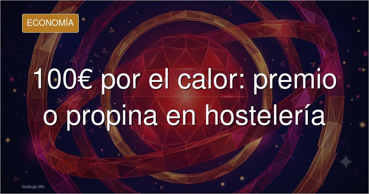 Trabajadores de hostelería en una cocina calurosa junto a gráficos de nómina y monedas en tonos azul y dorado
