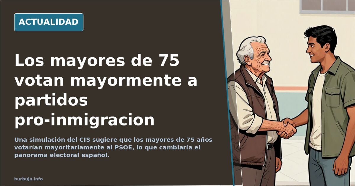 Los mayores de 75 votan mayormente a partidos pro-inmigracion