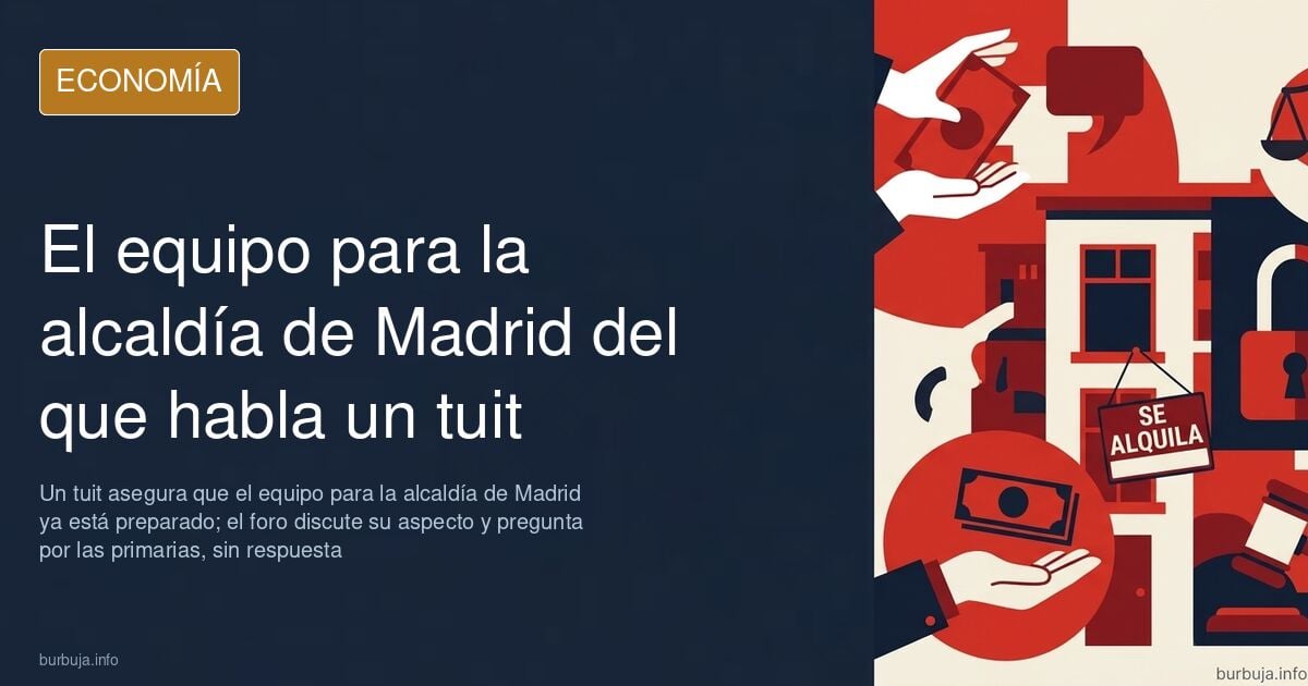 Ilustración editorial con una urna que simboliza el equipo para la alcaldía de Madrid al que se refiere un tuit