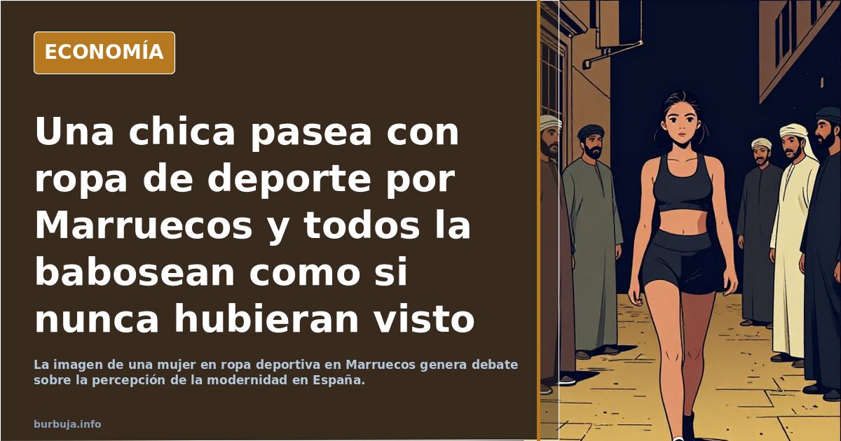 Una chica pasea con ropa de deporte por Marruecos y todos la babosean como si nunca hubieran visto una mujer así.