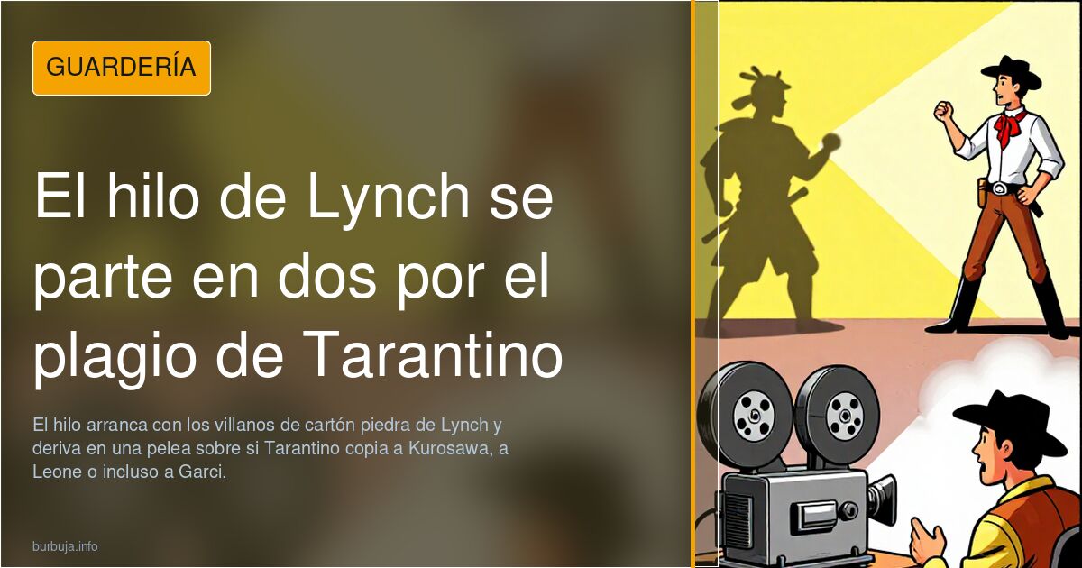 El hilo de Lynch se parte en dos por el plagio de Tarantino