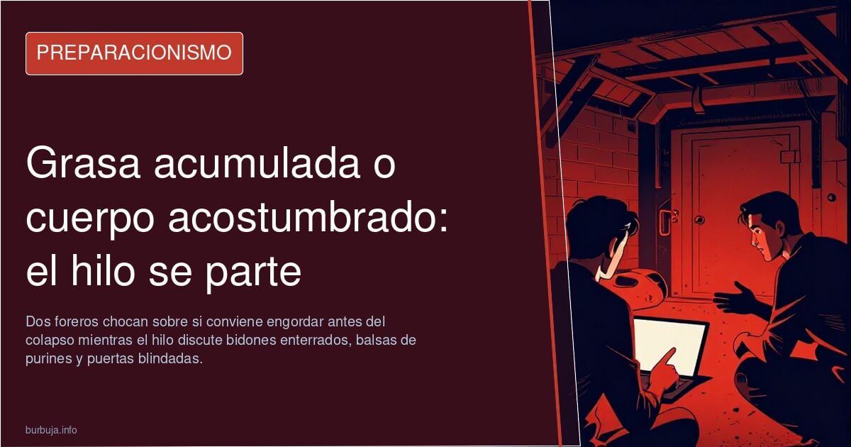 Grasa acumulada o cuerpo acostumbrado: el hilo se parte