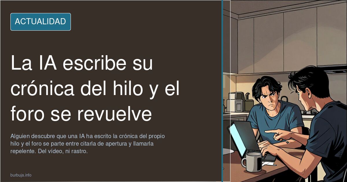 La IA escribe su crónica del hilo y el foro se revuelve
