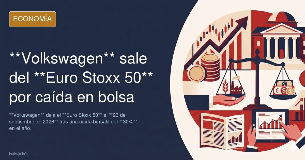 Volkswagen queda fuera del Euro Stoxx 50