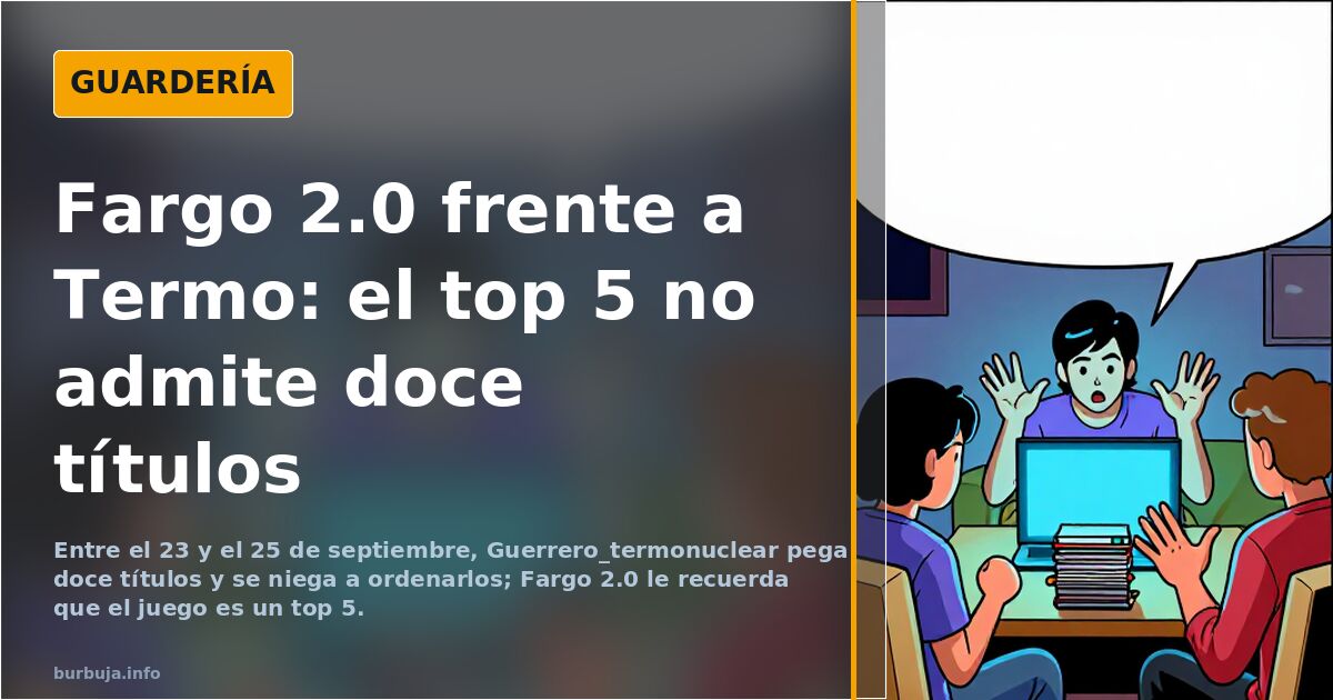 Fargo 2.0 frente a Termo: el top 5 no admite doce títulos