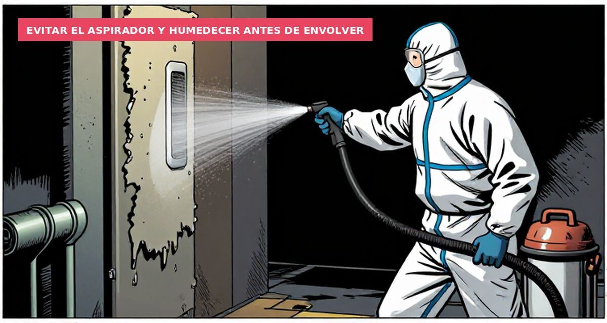 Evitar el aspirador y humedecer antes de envolver