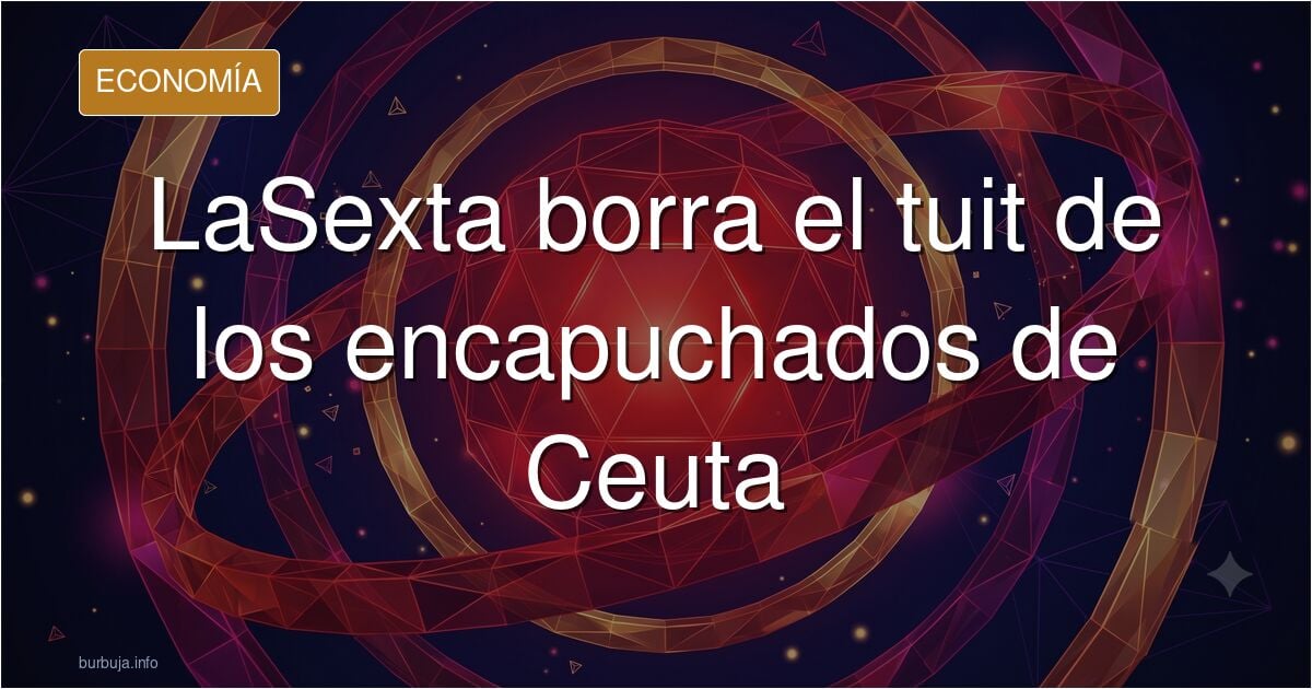 Ilustración editorial con gráficos y siluetas encapuchadas sobre un mapa de Ceuta