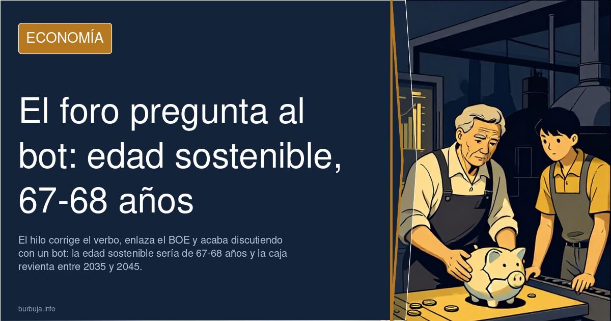 El foro pregunta al bot: edad sostenible, 67-68 años