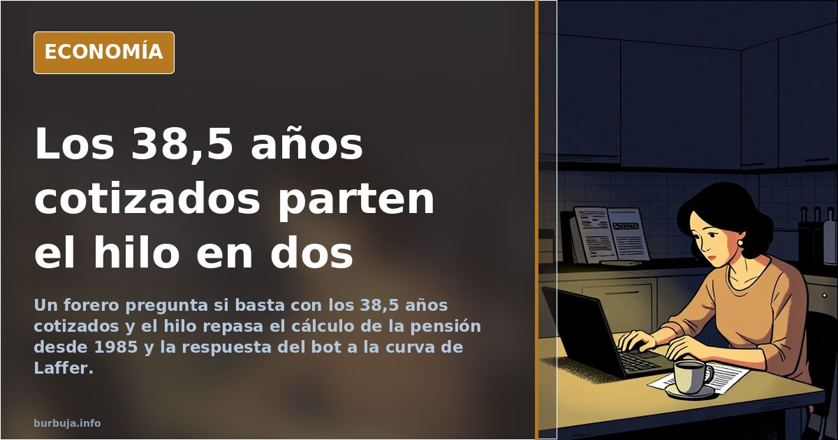 Los 38,5 años cotizados parten el hilo en dos