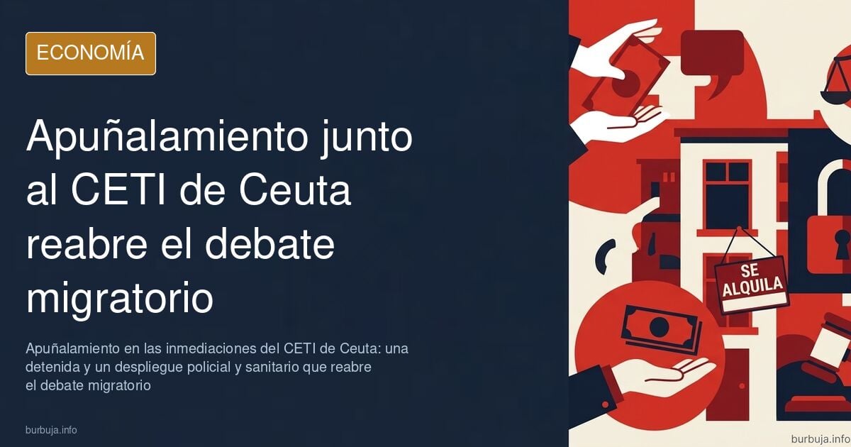 Inmediaciones del CETI de Ceuta con presencia policial tras el apuñalamiento y el despliegue sanitario