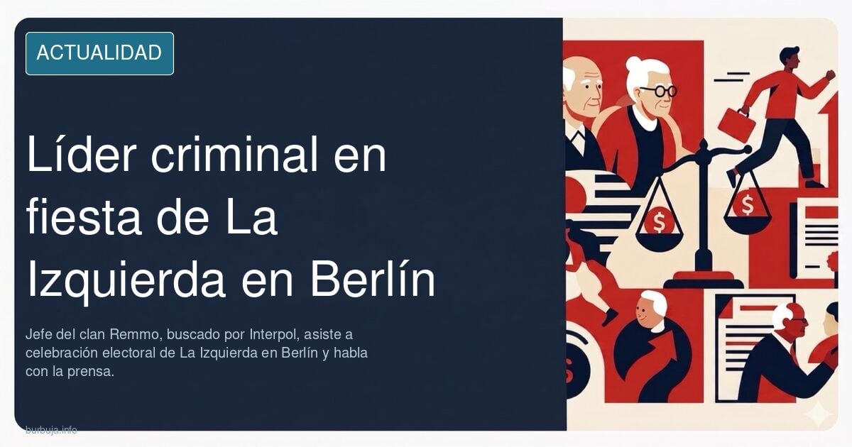 El jefe del crimen organizado de Berlín asiste a la fiesta electoral del partido La Izquierda.