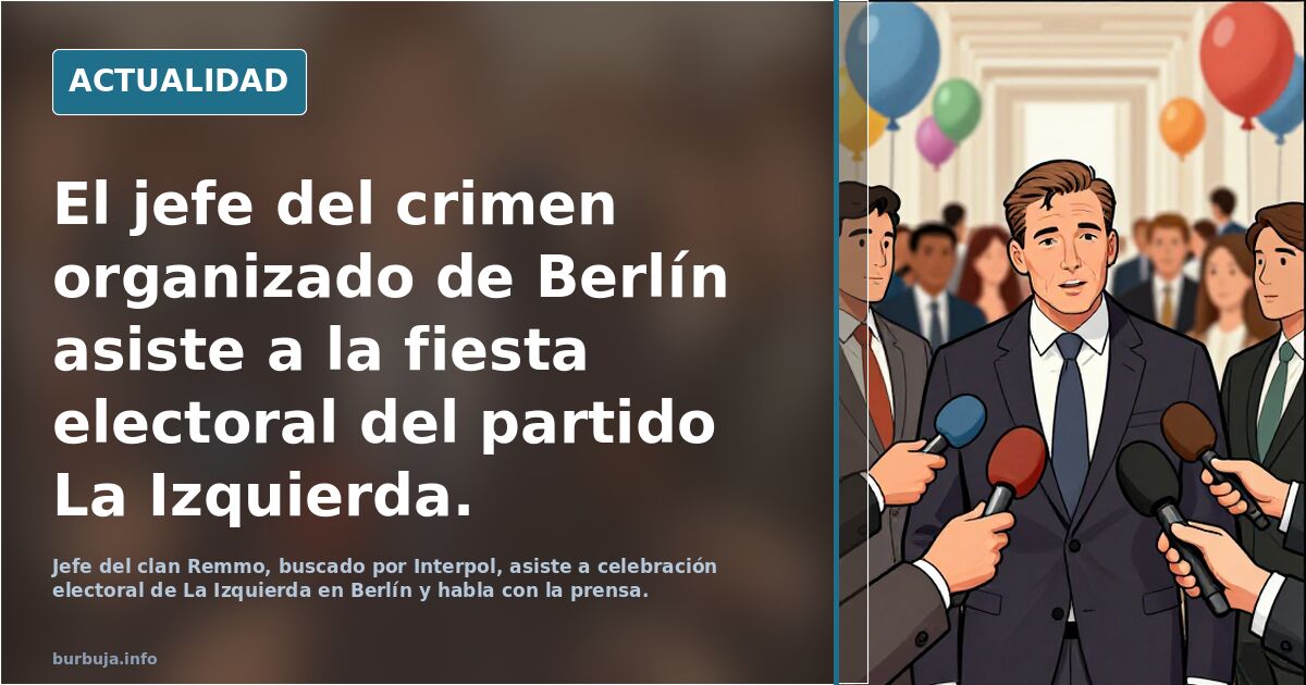 El jefe del crimen organizado de Berlín asiste a la fiesta electoral del partido La Izquierda.