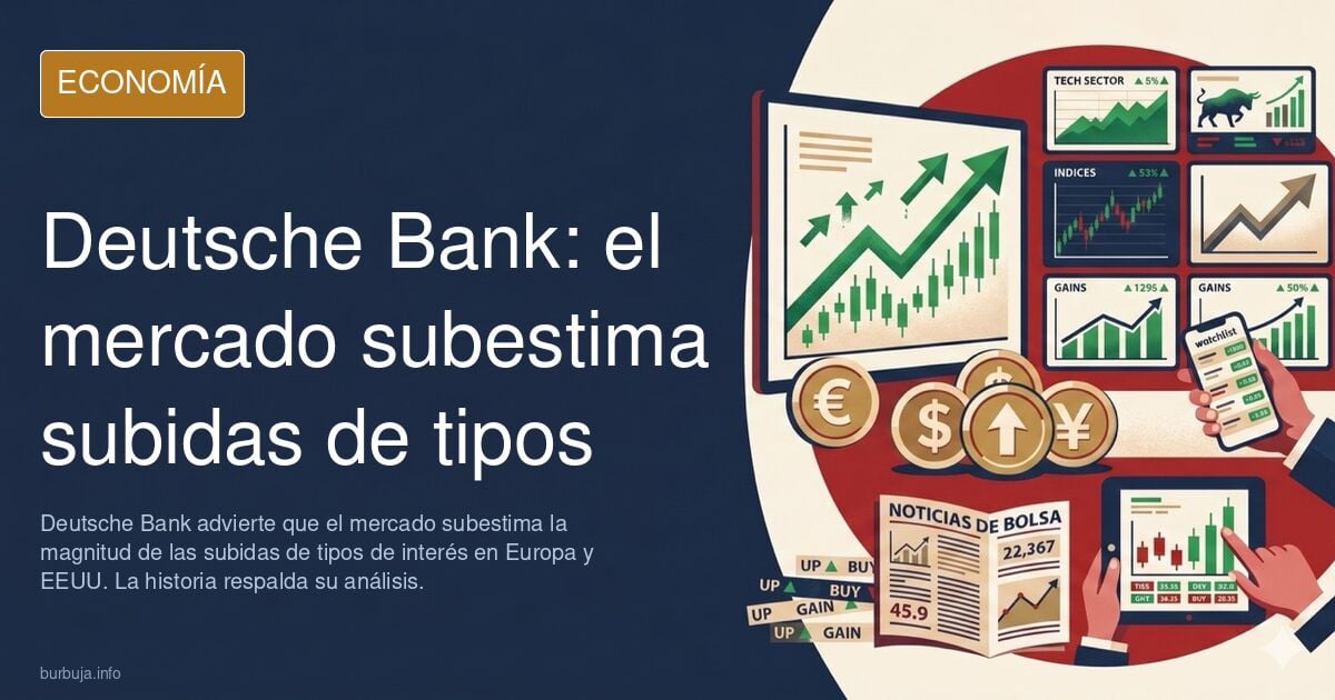 SERÁ EN OCTVBRE; Deutsche Bank cree que el mercado se equivoca y anticipa una cascada de subidas de tipos en Europa y EEUU: