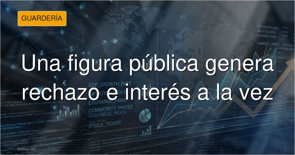 Ilustración de una figura pública bajo focos mediáticos con reacciones opuestas a su alrededor