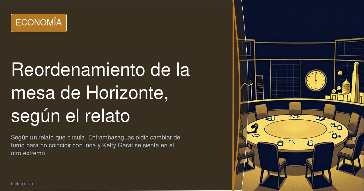 Ilustración de una mesa de tertulia televisiva con sillas reordenadas y micrófonos de estudio separados en un plató