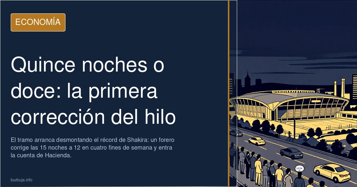 Quince noches o doce: la primera corrección del hilo