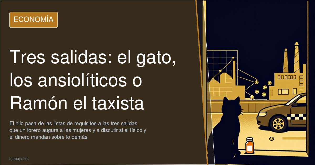 Tres salidas: el gato, los ansiolíticos o Ramón el taxista