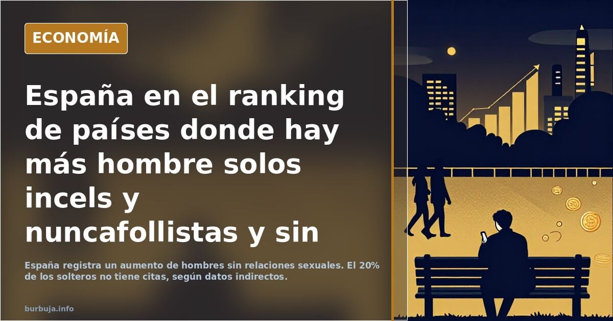 España en el ranking de países donde hay más hombre solos incels y nuncafollistas y sin citas del mundo