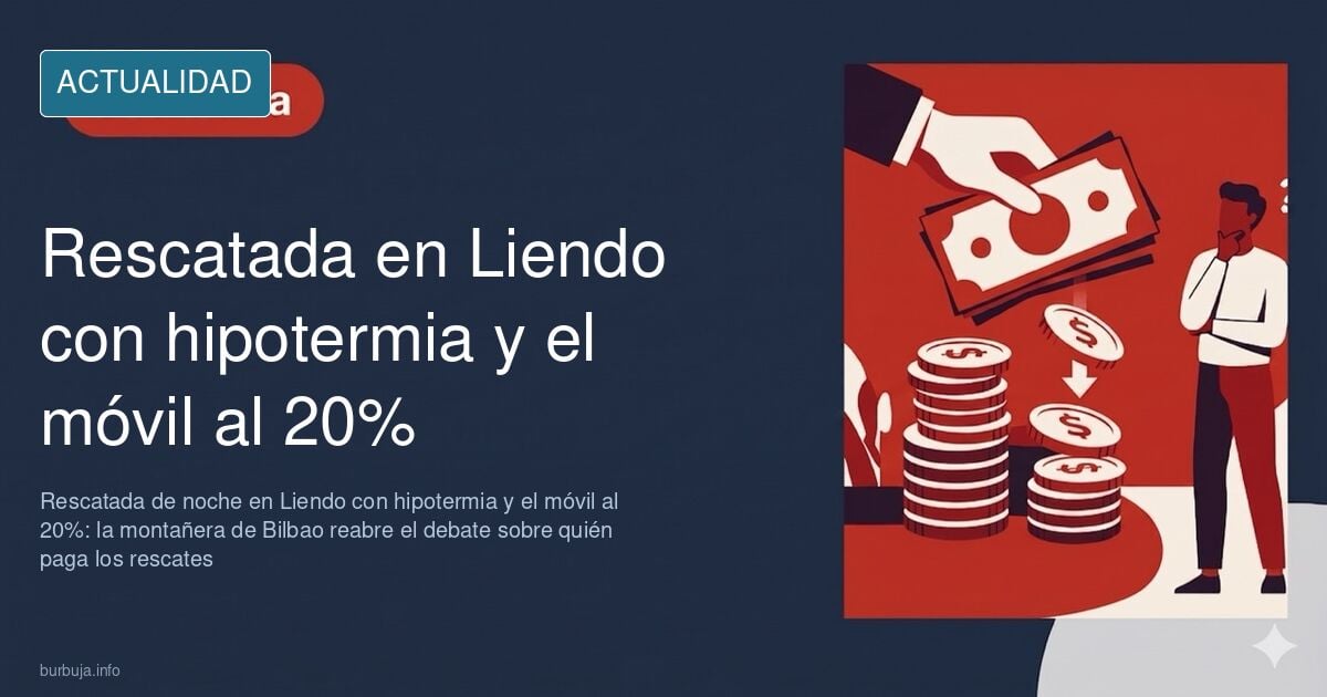 Zona de los Ojos de Llanegro en Liendo, Cantabria, escenario del rescate de una montañera al anochecer