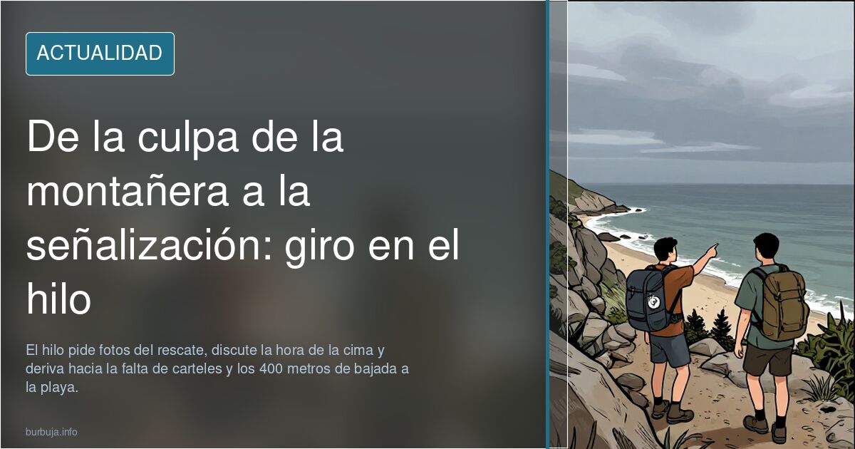 De la culpa de la montañera a la señalización: giro en el hilo