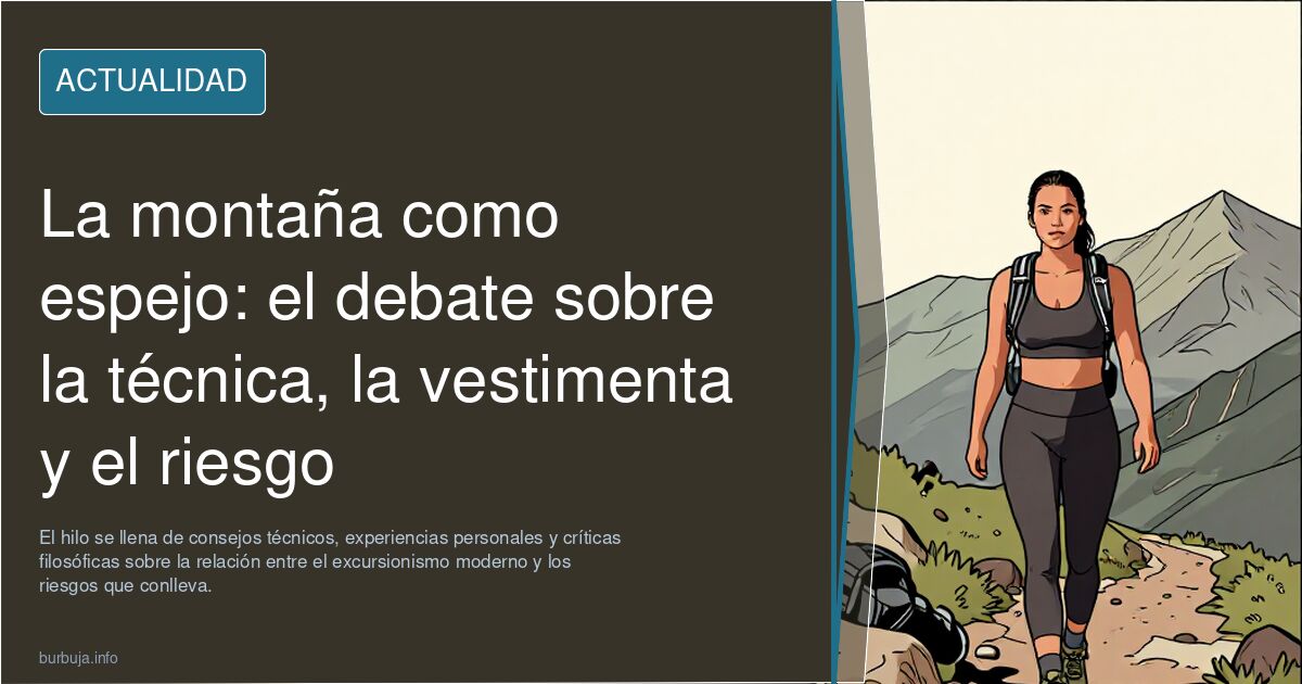 La montaña como espejo: el debate sobre la técnica, la vestimenta y el riesgo
