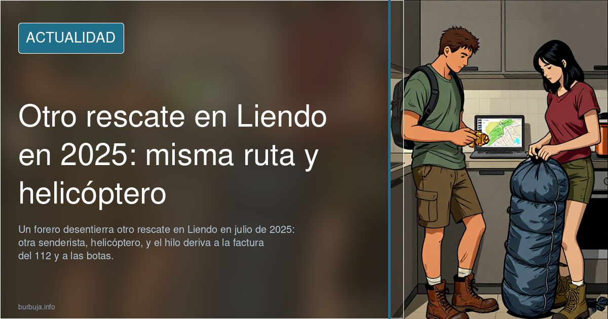 Otro rescate en Liendo en 2025: misma ruta y helicóptero