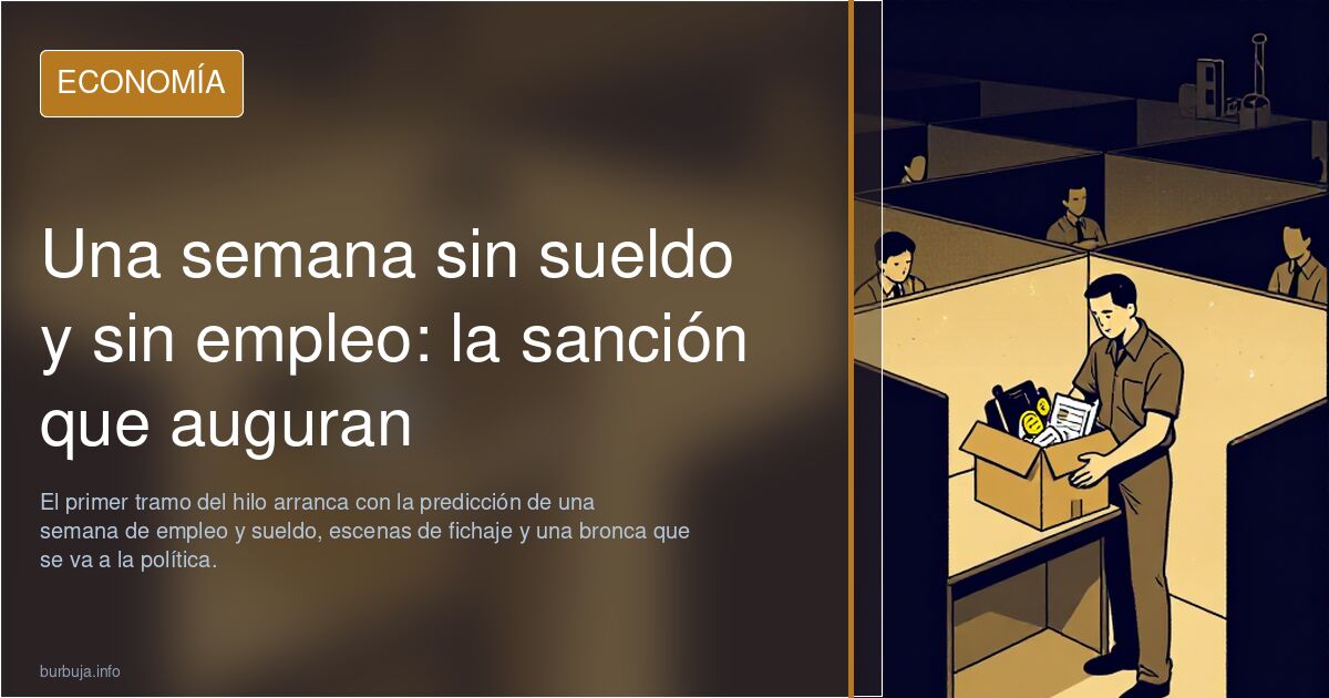 Una semana sin sueldo y sin empleo: la sanción que auguran