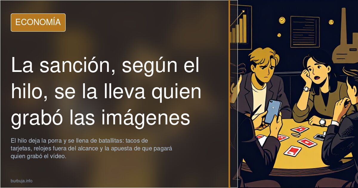 La sanción, según el hilo, se la lleva quien grabó las imágenes