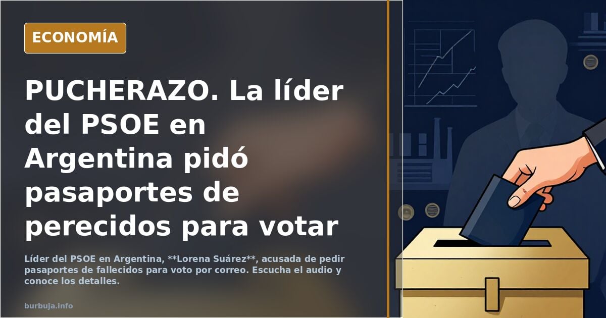 PUCHERAZO. La líder del PSOE en Argentina pidó pasaportes de perecidos para votar a Sánchez por correo en 2023.