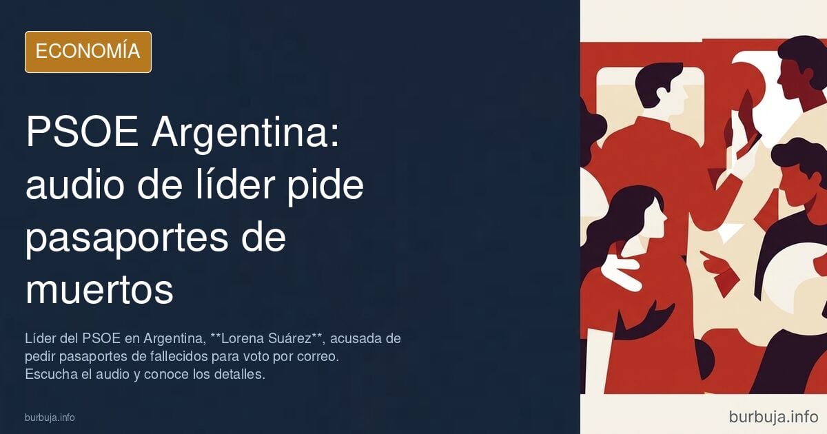 PUCHERAZO. La líder del PSOE en Argentina pidó pasaportes de perecidos para votar a Sánchez por correo en 2023.