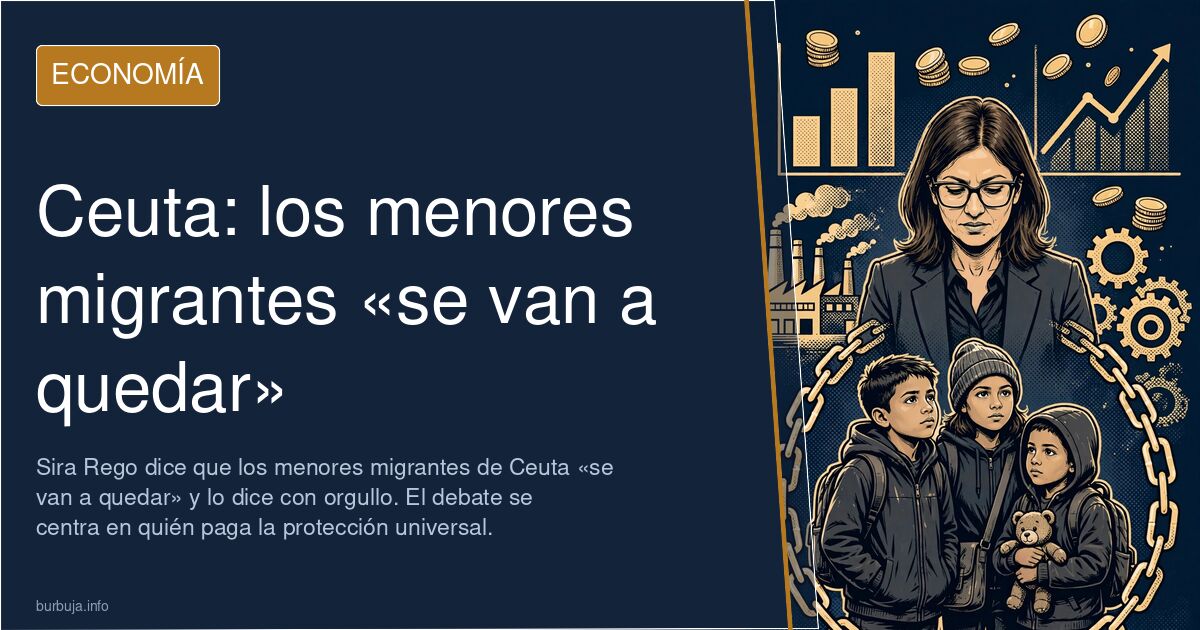 Ilustración editorial sobre la acogida de menores migrantes en Ceuta