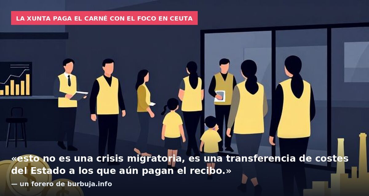 La Xunta paga el carné con el foco en Ceuta: «esto no es una crisis migratoria, es una transferencia de costes del Estado a los que aún pagan el recibo.» — un forero de burbuja.info