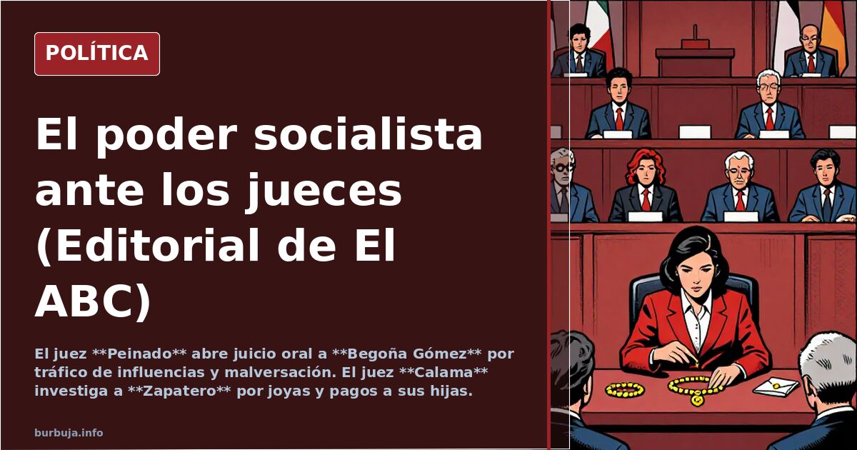 El poder socialista ante los jueces (Editorial de El ABC)