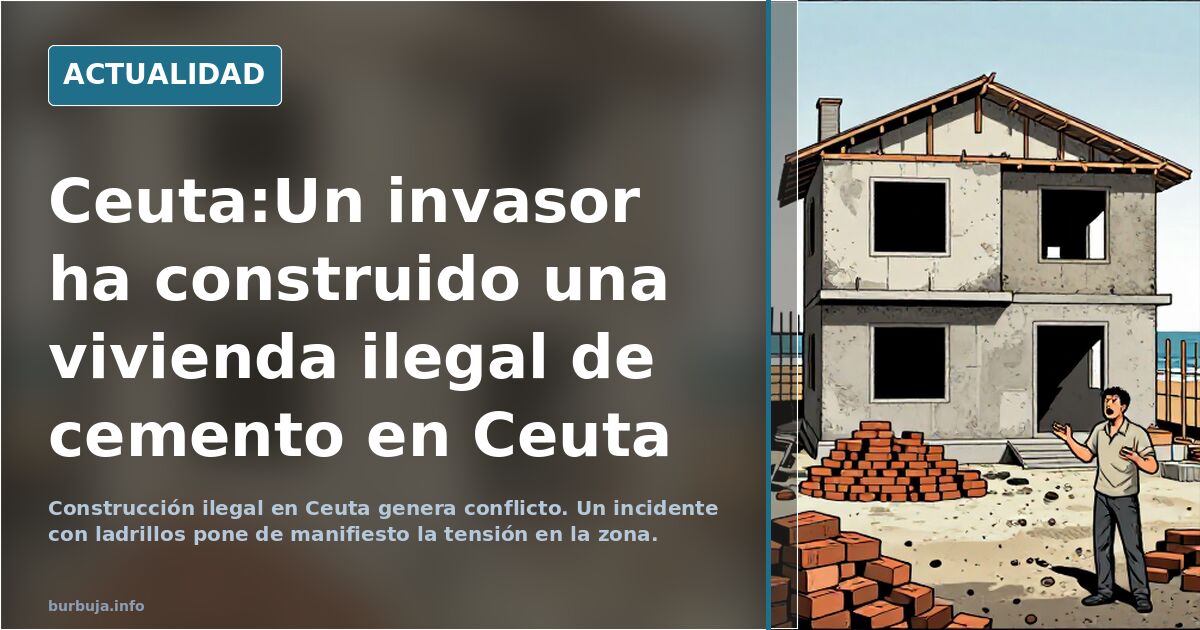 Ceuta:Un invasor ha construido una vivienda ilegal de cemento en Ceuta