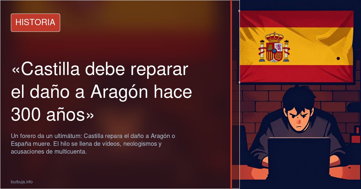 «Castilla debe reparar el daño a Aragón hace 300 años»