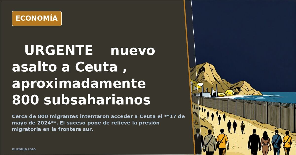 URGENTE nuevo asalto a Ceuta, aproximadamente 800 subsaharianos