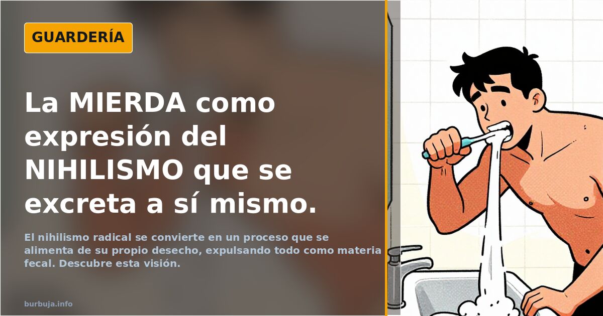 La MIERDA como expresión del NIHILISMO que se excreta a sí mismo.
